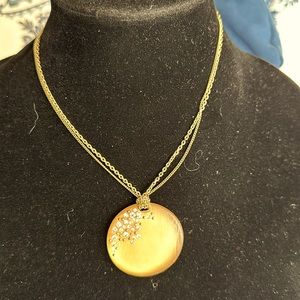 4/$24 Lovely necklace New  York crystal double chain adjustable pretty